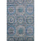 5' X 8' Blue Gray And Silver Geometric Washable Area Rug With UV Protection