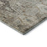 8' Linen Gray And Silver Abstract Washable Round Rug With UV Protection