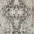 8' Linen Gray And Silver Abstract Washable Round Rug With UV Protection