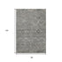 8' Pewter Gray And Silver Floral Washable Area Rug With UV Protection