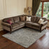 8' Pewter Gray And Silver Floral Washable Area Rug With UV Protection