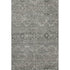 8' Pewter Gray And Silver Floral Washable Area Rug With UV Protection
