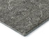 8' Pewter Gray And Silver Floral Washable Area Rug With UV Protection