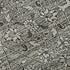 8' Pewter Gray And Silver Floral Washable Area Rug With UV Protection