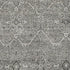 8' Pewter Gray And Silver Floral Washable Area Rug With UV Protection