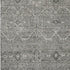 8' Pewter Gray And Silver Floral Washable Area Rug With UV Protection