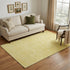 5' X 8' Gold And Ivory Floral Washable Area Rug With UV Protection