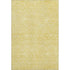 5' X 8' Gold And Ivory Floral Washable Area Rug With UV Protection