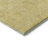 5' X 8' Gold And Ivory Floral Washable Area Rug With UV Protection