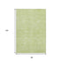 8' Mint Green And Ivory Floral Washable Area Rug With UV Protection