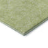 8' Mint Green And Ivory Floral Washable Area Rug With UV Protection