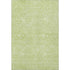8' Mint Green And Ivory Floral Washable Area Rug With UV Protection