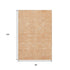 8' Salmon And Ivory Floral Washable Area Rug With UV Protection
