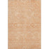 8' Salmon And Ivory Floral Washable Area Rug With UV Protection