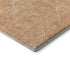 8' Salmon And Ivory Floral Washable Area Rug With UV Protection