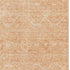 8' Salmon And Ivory Floral Washable Area Rug With UV Protection