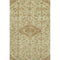 5' X 8' Beige Rust And Artichoke Green Floral Washable Area Rug With UV Protection