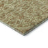 5' X 8' Beige Rust And Artichoke Green Floral Washable Area Rug With UV Protection