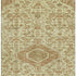 5' X 8' Beige Rust And Artichoke Green Floral Washable Area Rug With UV Protection
