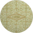 8' X 8' Sage And Salmon Floral Washable Round Rug With UV Protection