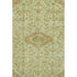 8' Sage And Salmon Floral Washable Area Rug With UV Protection