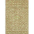 8' Terra Cotta And Artichoke Green Floral Washable Area Rug With UV Protection