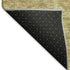 8' Terra Cotta And Artichoke Green Floral Washable Area Rug With UV Protection