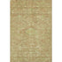 8' Terra Cotta And Artichoke Green Floral Washable Area Rug With UV Protection