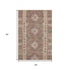 5' X 8' Brown Pink And Teal Geometric Washable Area Rug With UV Protection