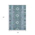 5' X 8' Blue And Pale Aqua Geometric Washable Area Rug With UV Protection