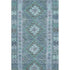 5' X 8' Blue And Pale Aqua Geometric Washable Area Rug With UV Protection