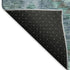 5' X 8' Blue And Pale Aqua Geometric Washable Area Rug With UV Protection
