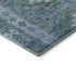 5' X 8' Blue And Pale Aqua Geometric Washable Area Rug With UV Protection