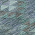 5' X 8' Blue And Pale Aqua Geometric Washable Area Rug With UV Protection