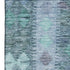 5' X 8' Blue And Pale Aqua Geometric Washable Area Rug With UV Protection