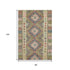 8' Green Pink And Blue Geometric Washable Area Rug With UV Protection
