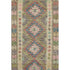 8' Green Pink And Blue Geometric Washable Area Rug With UV Protection