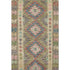 8' Green Pink And Blue Geometric Washable Area Rug With UV Protection
