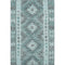 8' Teal Gray And Aqua Geometric Washable Area Rug With UV Protection