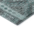 8' Teal Gray And Aqua Geometric Washable Area Rug With UV Protection