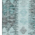 8' Teal Gray And Aqua Geometric Washable Area Rug With UV Protection