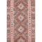 8' Terra Cotta Gray And Silver Geometric Washable Area Rug With UV Protection