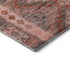8' Terra Cotta Gray And Silver Geometric Washable Area Rug With UV Protection