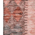 8' Terra Cotta Gray And Silver Geometric Washable Area Rug With UV Protection