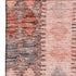 8' Terra Cotta Gray And Silver Geometric Washable Area Rug With UV Protection