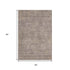 5' X 8' Coffee And Beige Geometric Washable Area Rug With UV Protection