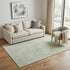 5' X 8' Mint Green And Ivory Geometric Washable Area Rug With UV Protection