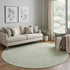 8' X 8' Mint Green And Ivory Geometric Washable Round Rug With UV Protection