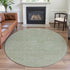 8' X 8' Mint Green And Ivory Geometric Washable Round Rug With UV Protection