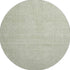 8' X 8' Mint Green And Ivory Geometric Washable Round Rug With UV Protection